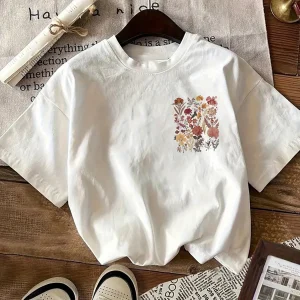 Shaney | T-shirt met Korte Mouwen en Bloemenprint