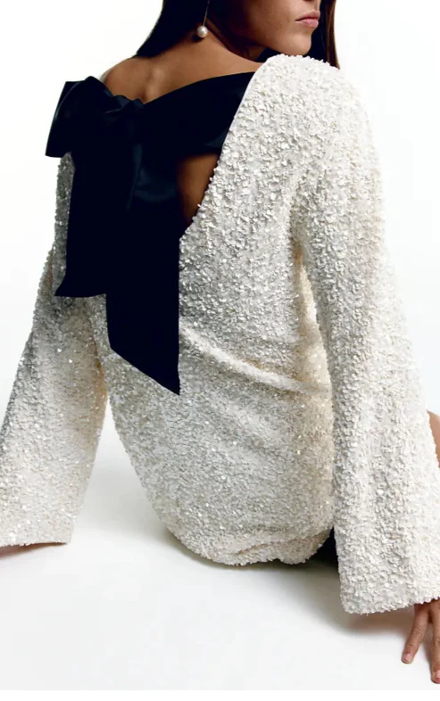 Elmy | Stralende Glam Glitter Cocktail Jurk - Afbeelding 4