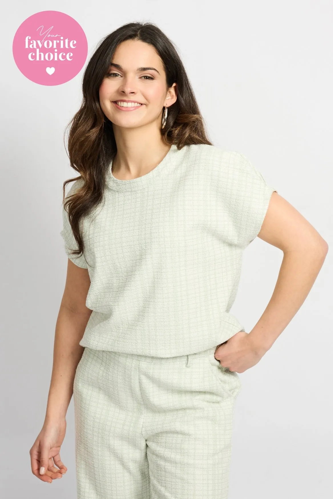 C&S Tessy top | 26ZQH17 Willow Green - Afbeelding 7