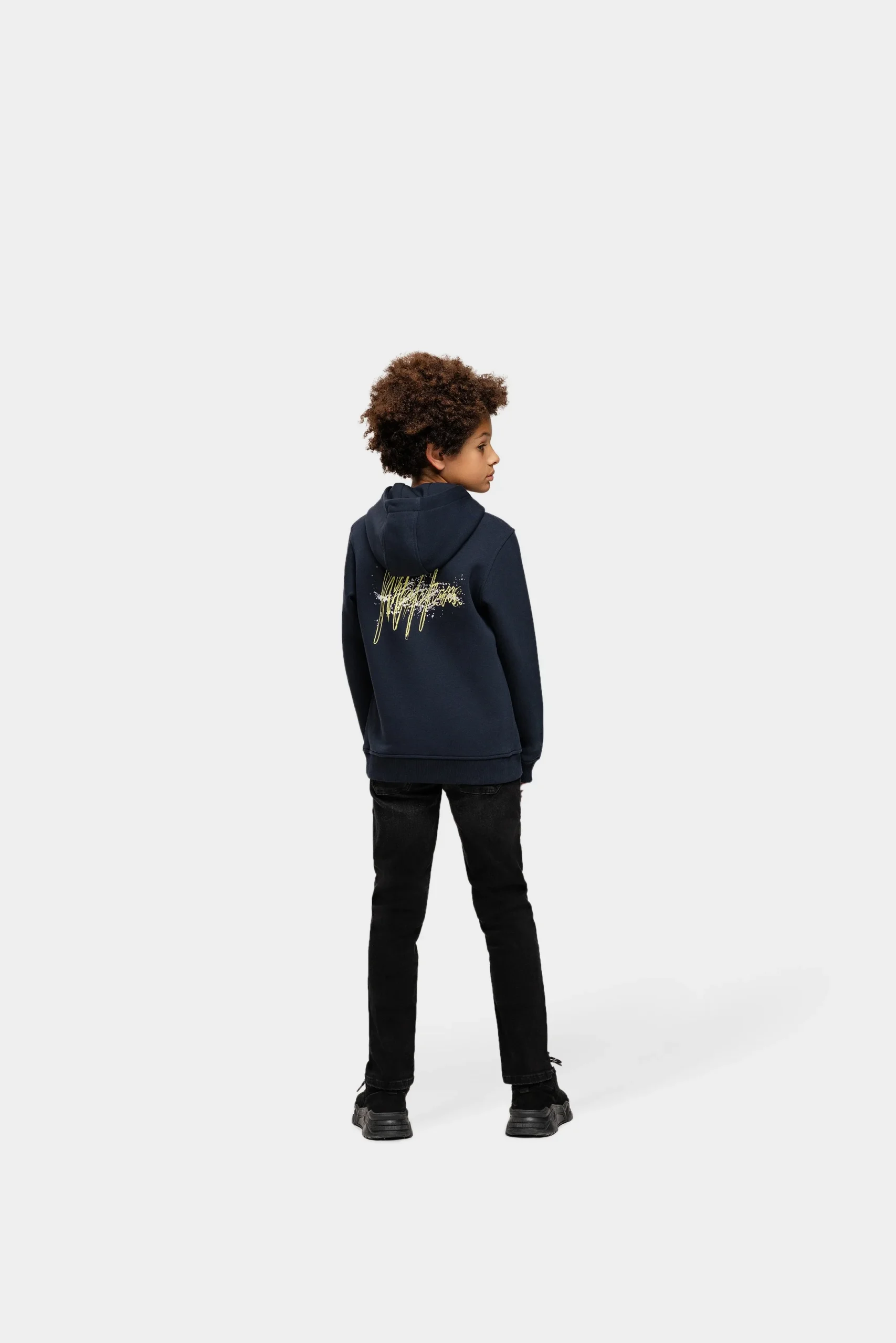 Malelions Junior Splash Hoodie | Navy/Bright Yellow - Afbeelding 6