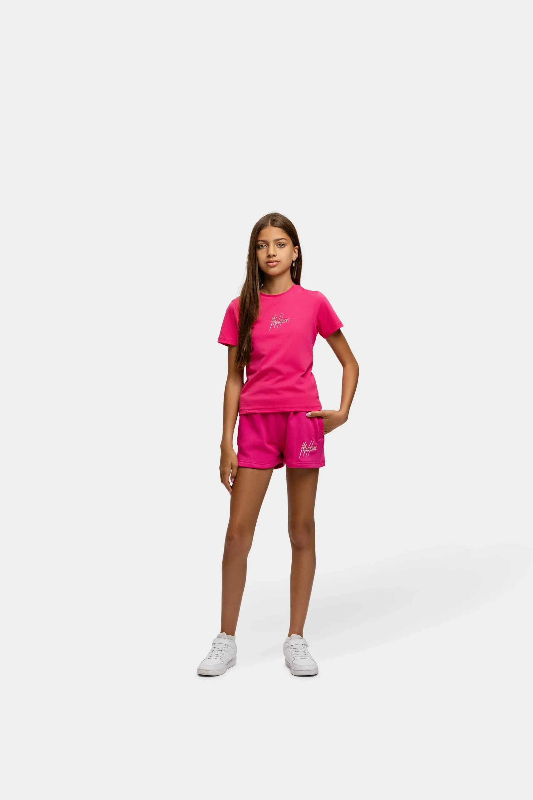 Malelions Junior Girls Kiki Shorts | Hot Pink/Humus - Afbeelding 3