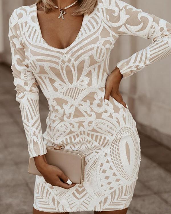 Yaya | Pefect Aansluitende Mini Dress met V-Hals - Afbeelding 2