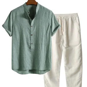 Heren Kledingset Shirt Korte Mouwen en Lange Broek