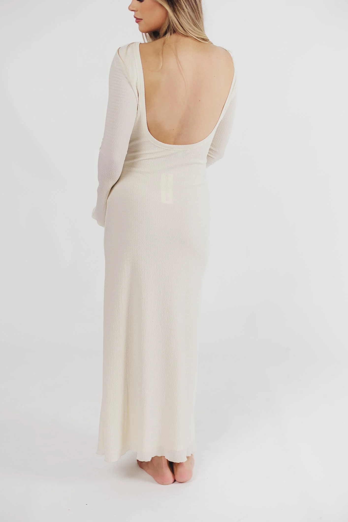 Rafaela | Elegante Maxi Jurk met Open Rug - Afbeelding 7