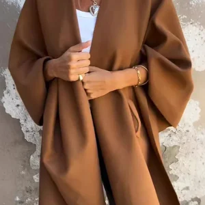 Alisa | Modieuze Dames Cape Shawl – Tussenjas met Elegante Open Stijl