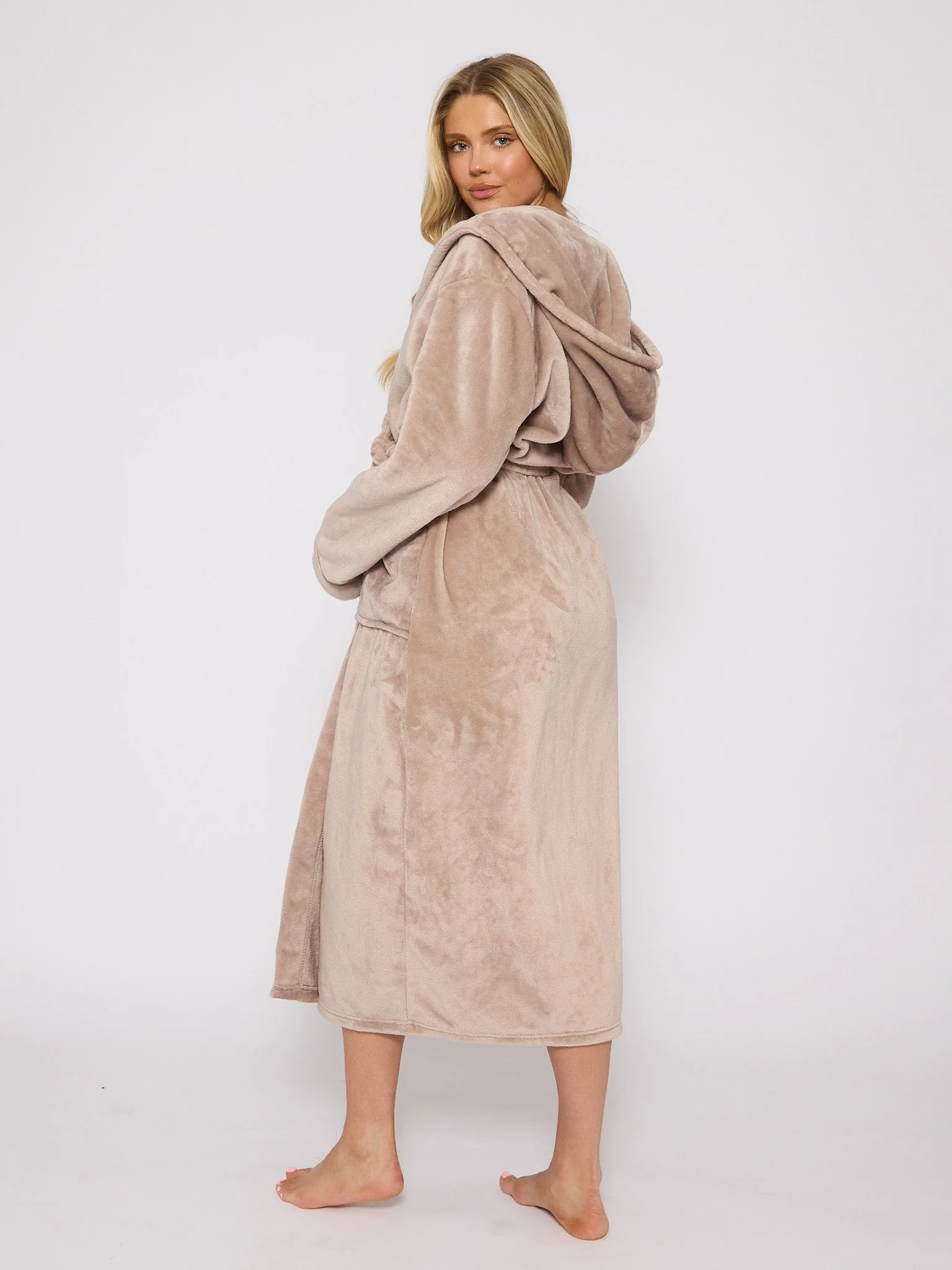 Aurelia | Zachte Badjas - Teddy stof met Strik Ceintuur - Afbeelding 6