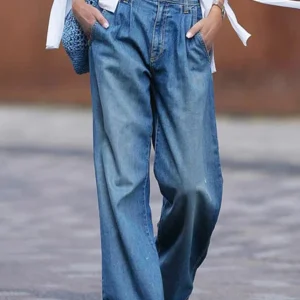 Minke | Wide-Leg Spijkerbroek met Hoge Taille voor Dames