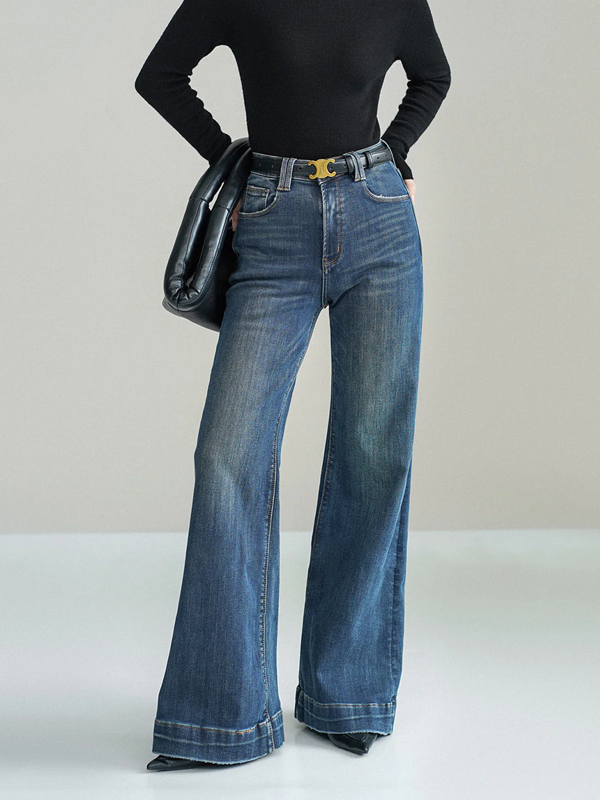 Metha | Mid-Waist Spijkerbroek van Stretch Denim -Bootcut Jeans Dames