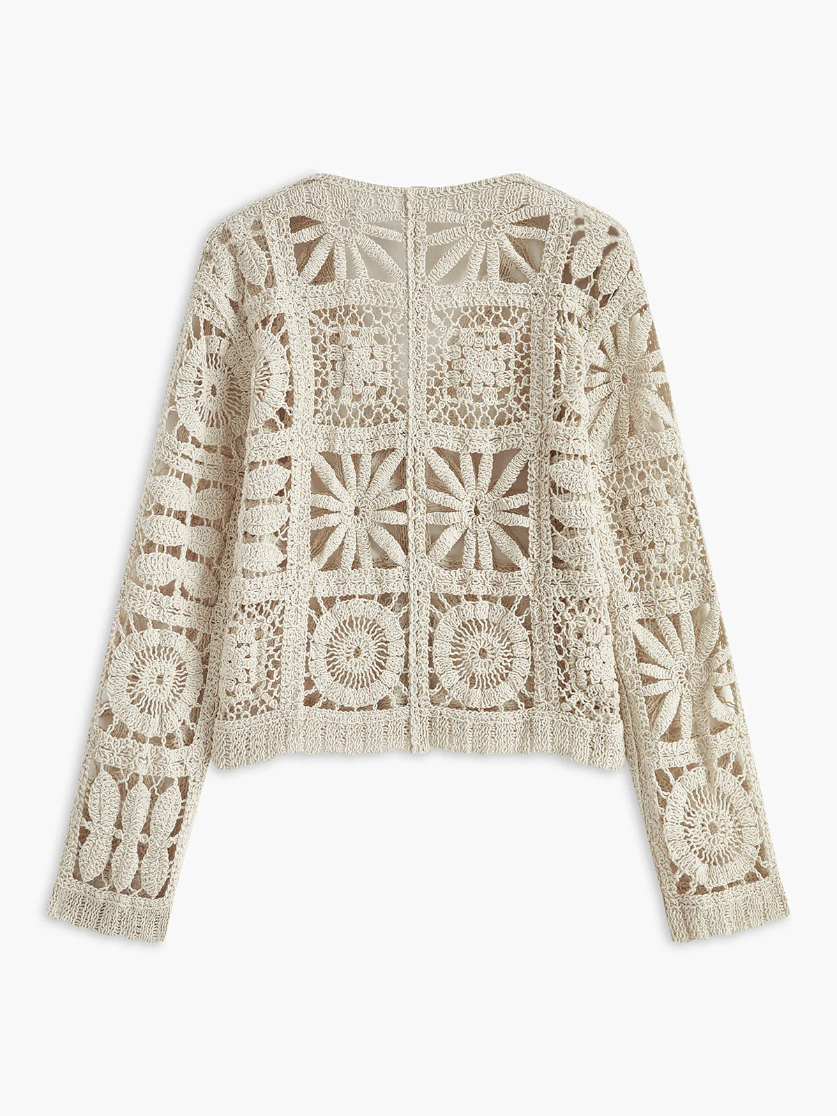 Aldana | Gehaakt Vest voor Dames – Knopen & Vierkant Patroon - Afbeelding 3