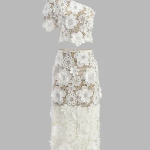 Alia | Chique Kanten Set – Co-ord Top & Rok