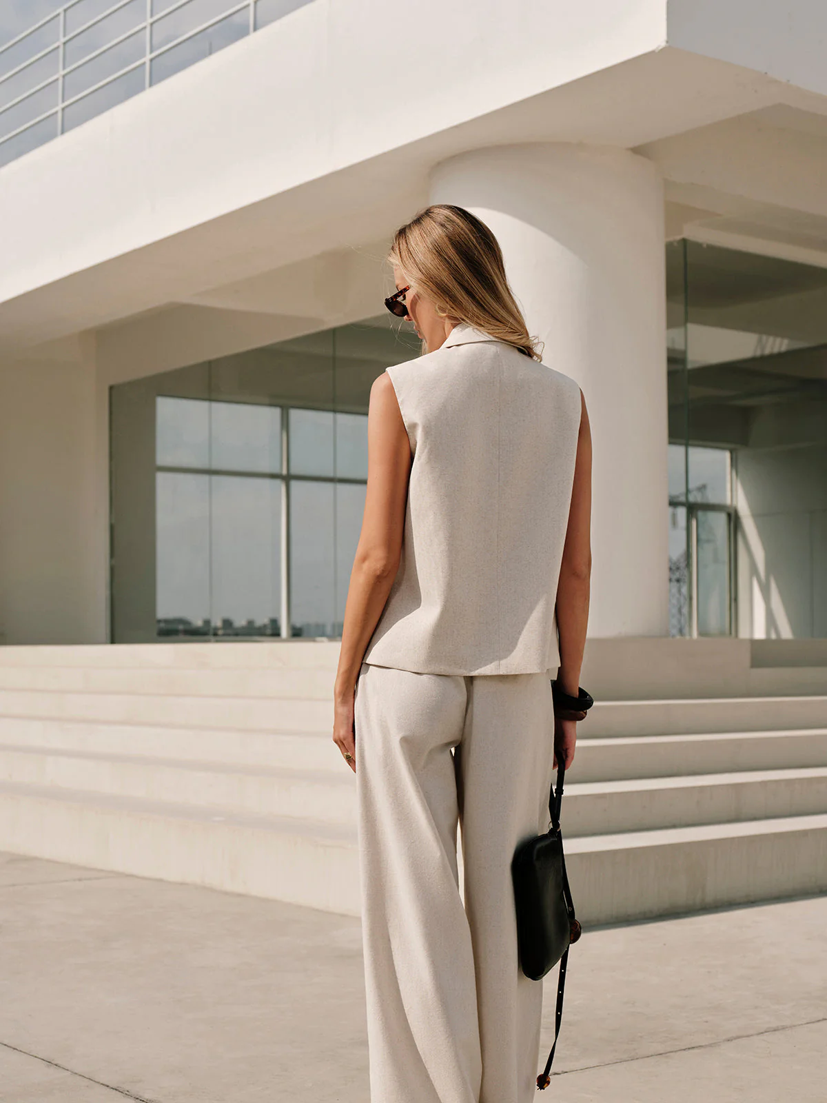 Catalina | Linnen Katoenen Mouwloos Vest – Trendy Zomer Fashion Dames - Afbeelding 9