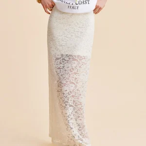 Fira | Maxi Kanten Rok voor Dames – Semi-Transparant & Elegant