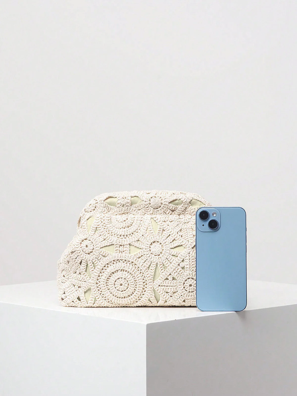 Crochet | Clutch Tas – Boho Handtas - Kantoen en Kant - Afbeelding 4