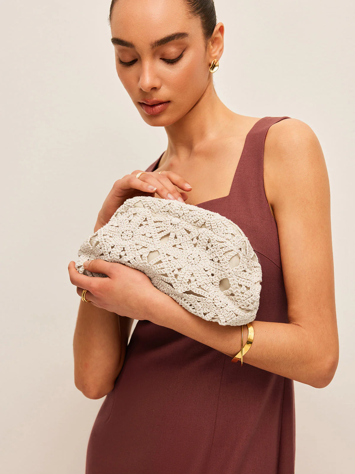Crochet | Clutch Tas – Boho Handtas - Kantoen en Kant - Afbeelding 5