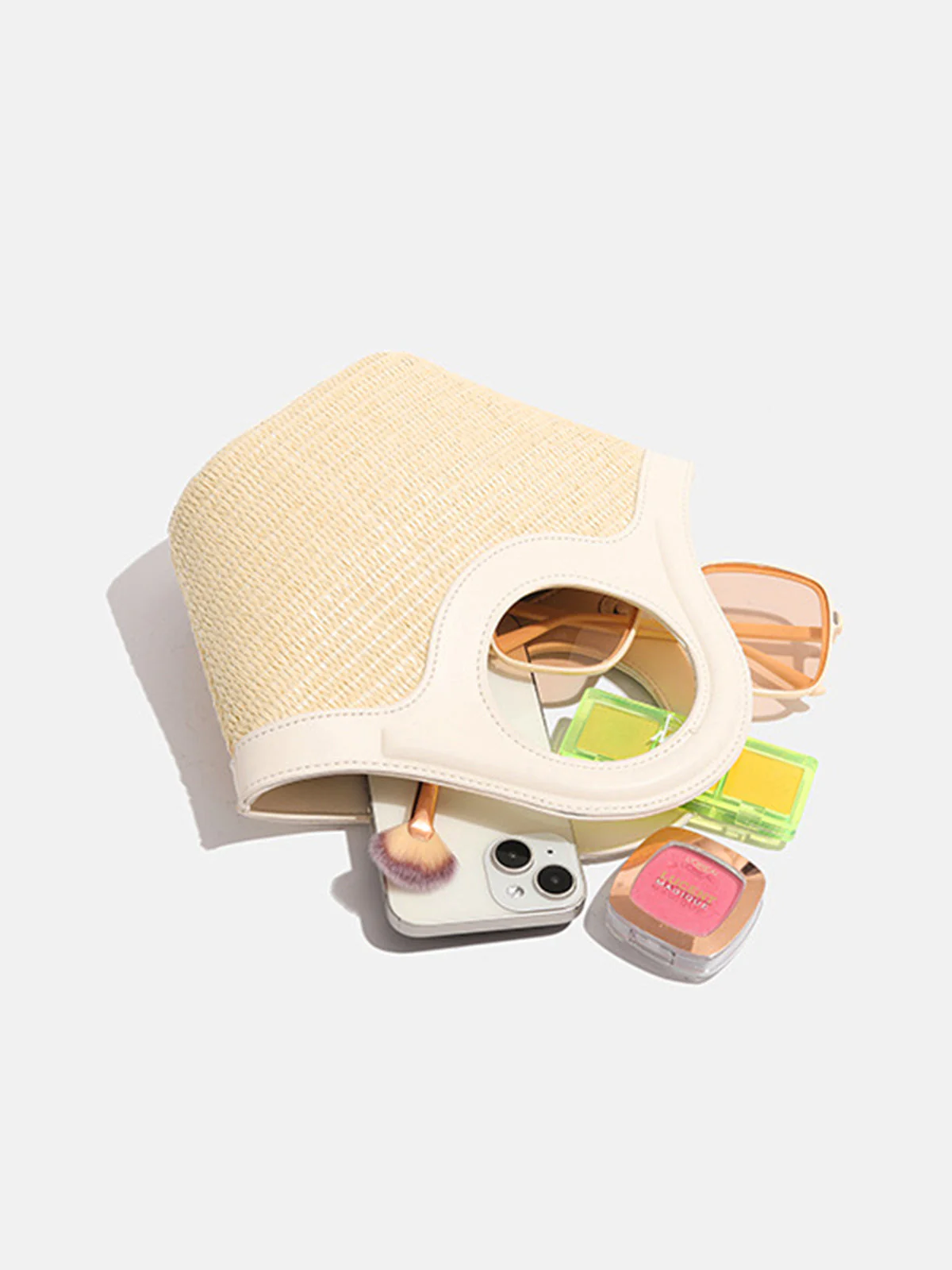 Estrelle | Rieten Strandtas Rond – Boho Handtas Dames Zomer - Afbeelding 4