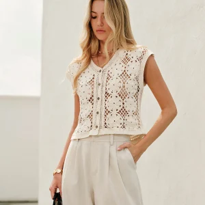 Dunya | Katoenen Jacquard Top voor Dames