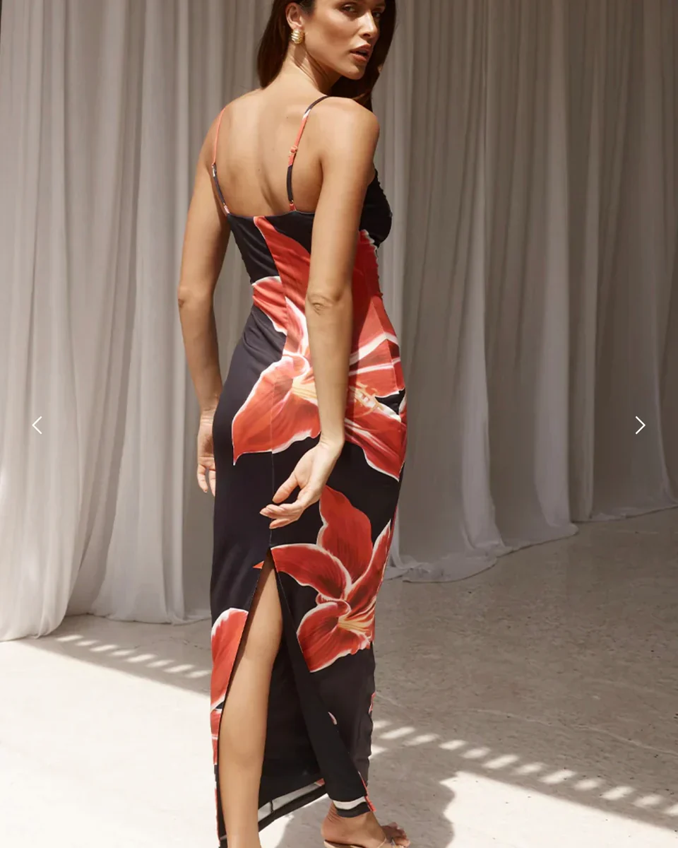 Ailisa | Trendy Midi Jurk met Bloemen - Elegant & Comfortabel - Afbeelding 8