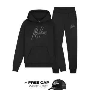 Malelions Junior Essentials Tracksuit | Black/Antra