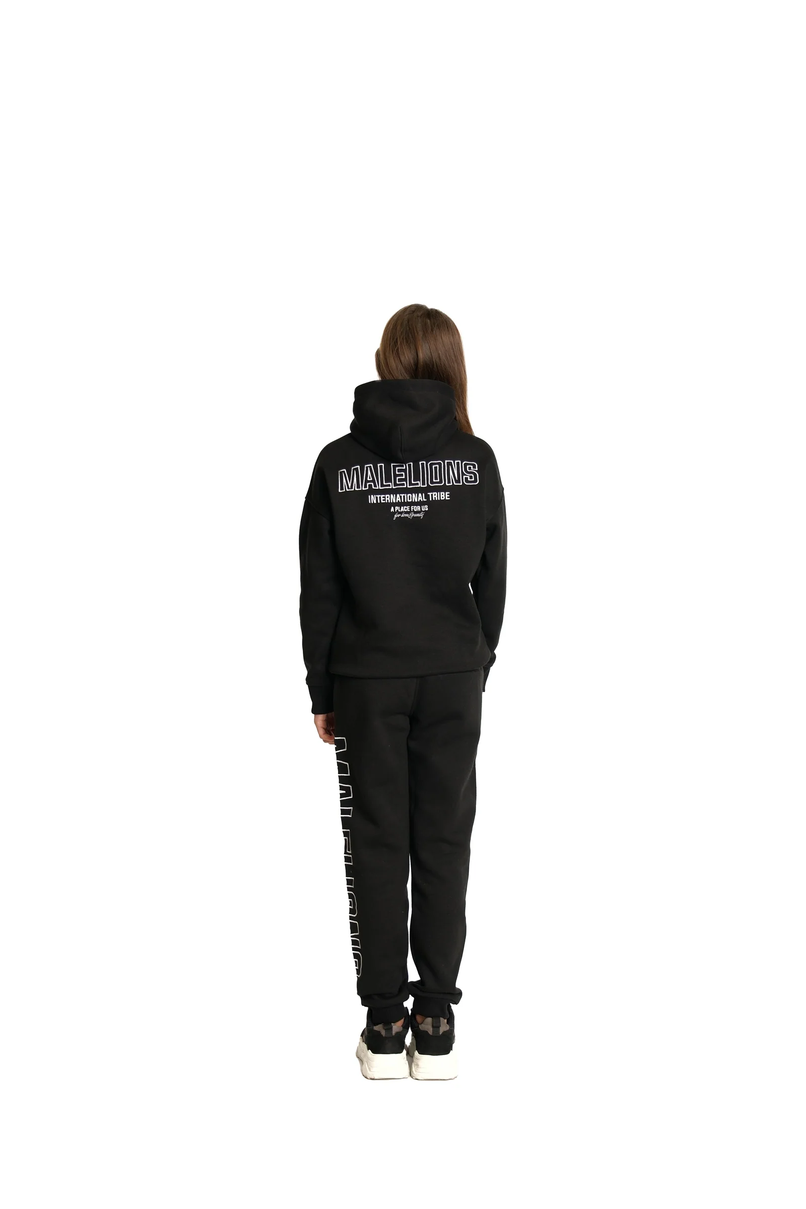 Malelions Junior Girls Tribe Tracksuit | Black - Afbeelding 6
