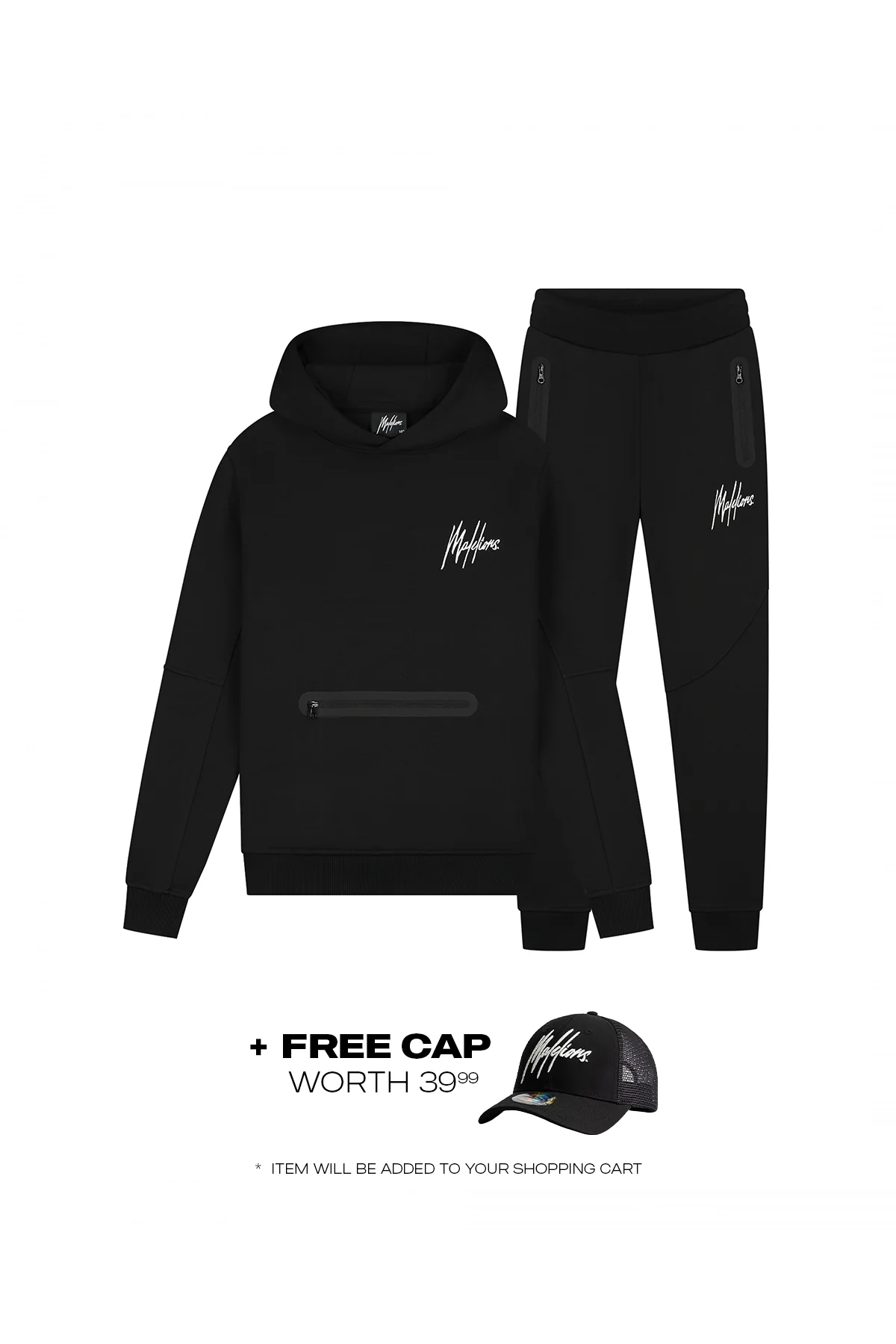 Malelions Junior Sport Counter Tracksuit | Black - Afbeelding 2