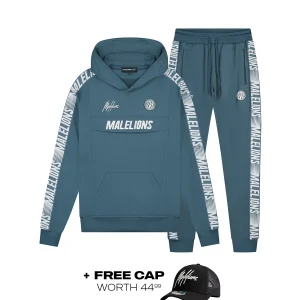 Malelions Sport Warming Up Tracksuit | Teal/White