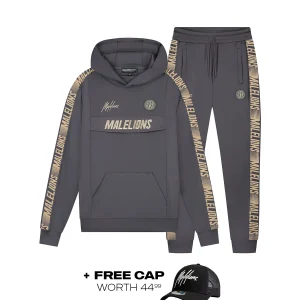 Malelions Sport Warming Up Tracksuit | Antra/Gold