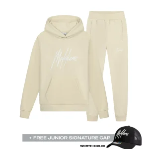 Malelions Junior Girls Essentials Tracksuit | Beige