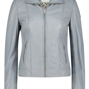 Leren damesjas Blauwgrijs CARMEL