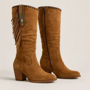 Bente | Boho Stijl Western Laarzen met Franjes