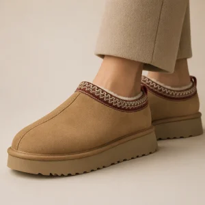 Zala | Luxe Suède Pantoffels met Wol - Comfortabel en Stijlvol