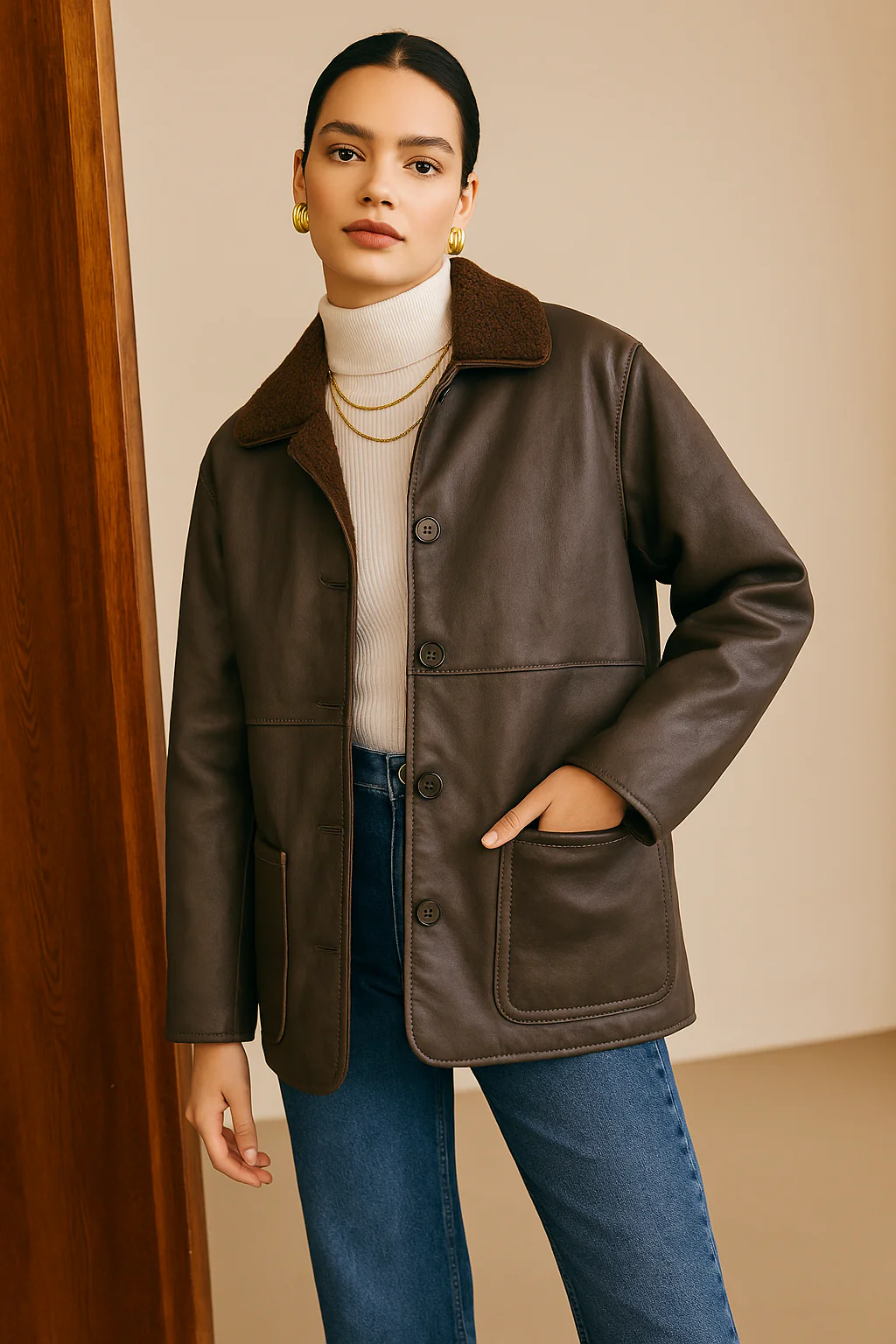 Dura | Dubbelzijdig Faux Leder Jas met Fleece - Stijlvol en Comfortabel - Afbeelding 5