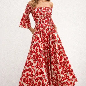 Dela | Maxi Jurk Dames met Bloemenprint - Luchtig en Stijlvol