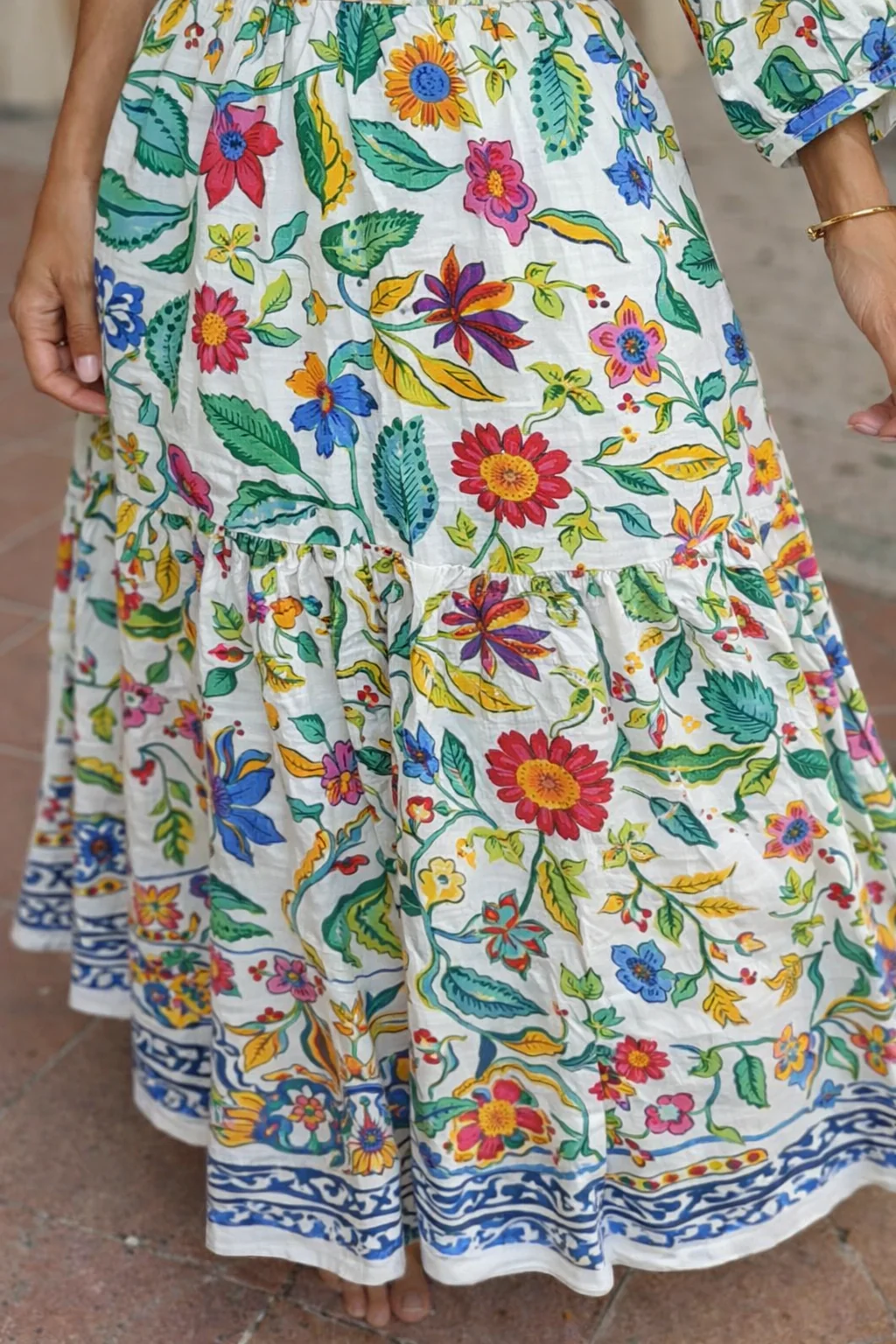 Elia | Dames Plissé Set – Top en Geplooide Rok met Print - Afbeelding 4