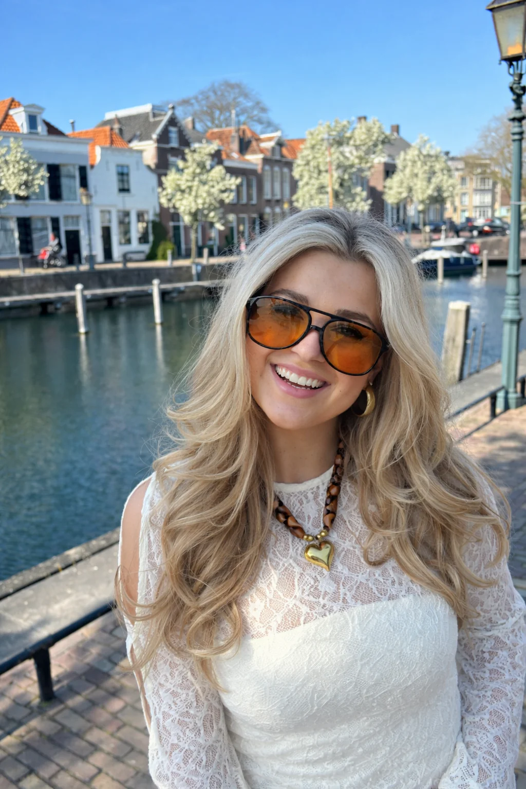 Ella | Viral Oranje Zonnebril - Afbeelding 4