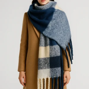 Karlyn | Luxe Dames Sjaal met Stijlvol Ruitpatroon - Warme, Casual Wrap