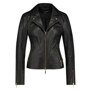 Schapenleer getailleerde bikerjack Studio AR