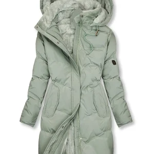 Dames Lange Parka Winterjas Fleece met Capuchon