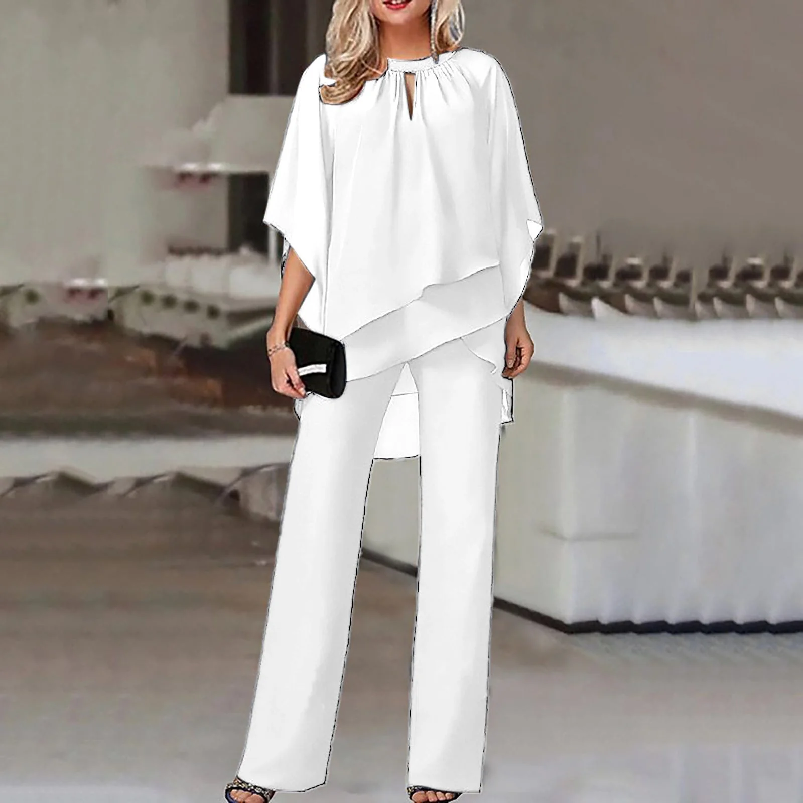 Dames Set met Glanzende Afwerking en Elegante Pasvorm - Afbeelding 5