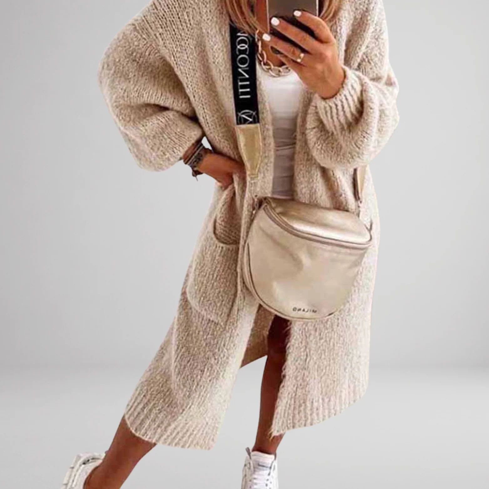 Dames Lange Cardigan Vest - Afbeelding 4