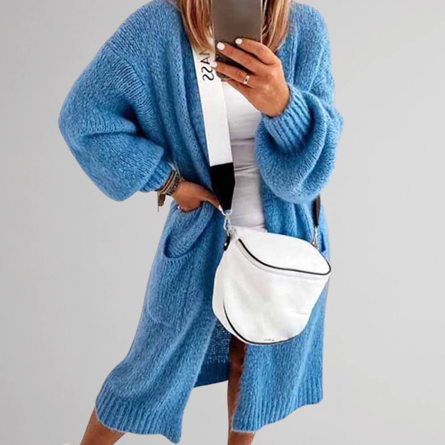 Dames Lange Cardigan Vest - Afbeelding 7