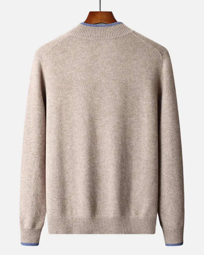 Heren Vest met Rits en Gebreide Kraag - Afbeelding 3