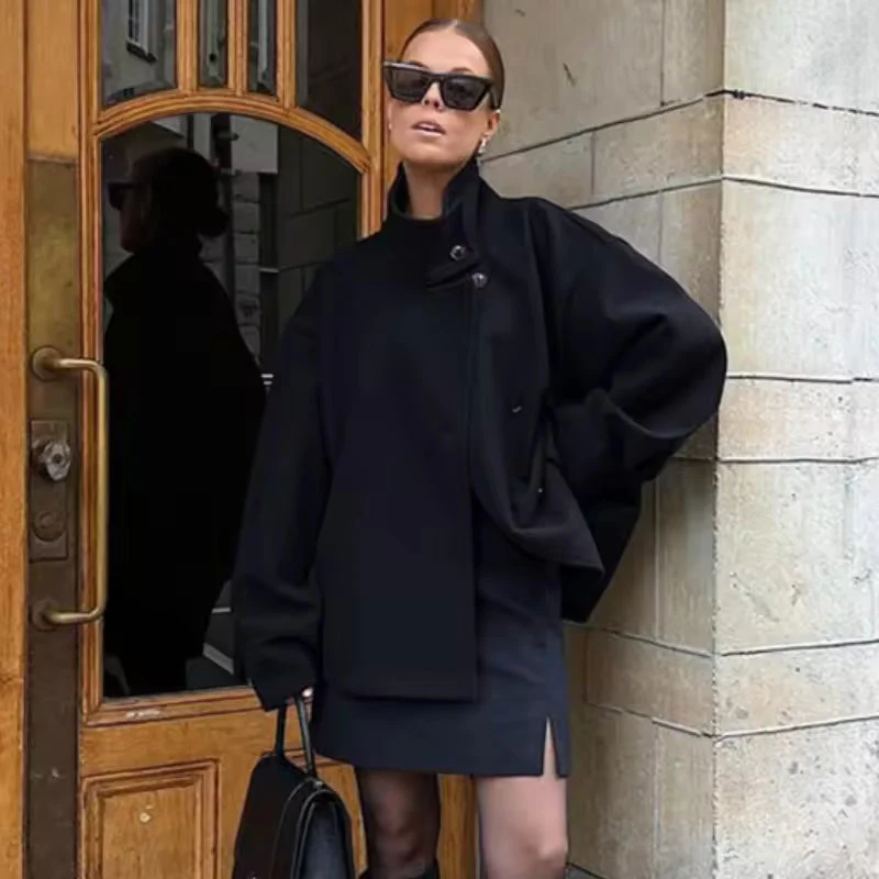 Mina | Luxe Breasted Korte Winterjas Dames - Warm en Comfortabel