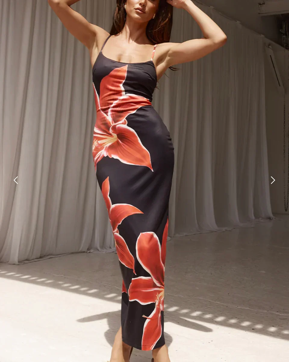 Ailisa | Trendy Midi Jurk met Bloemen - Elegant & Comfortabel - Afbeelding 6