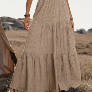 Enna | Bohemian Katoenen Maxi Rok Dames – Zomers met Volant Details