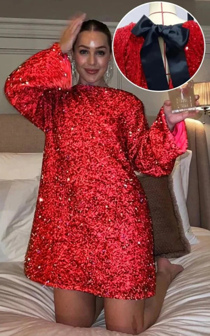 Elmy | Stralende Glam Glitter Cocktail Jurk - Afbeelding 8