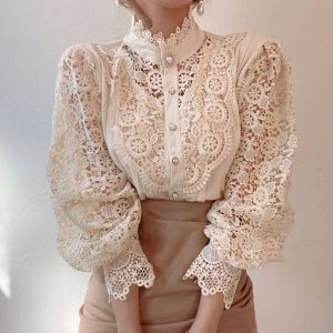 Ebba | Elegante Kanten Blouse