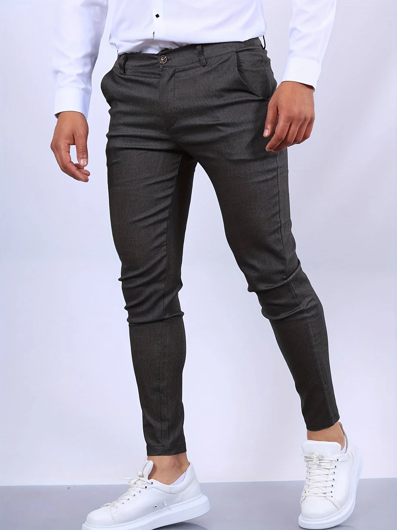 Heren  Slanke Chino Broek met Stretch - Afbeelding 7