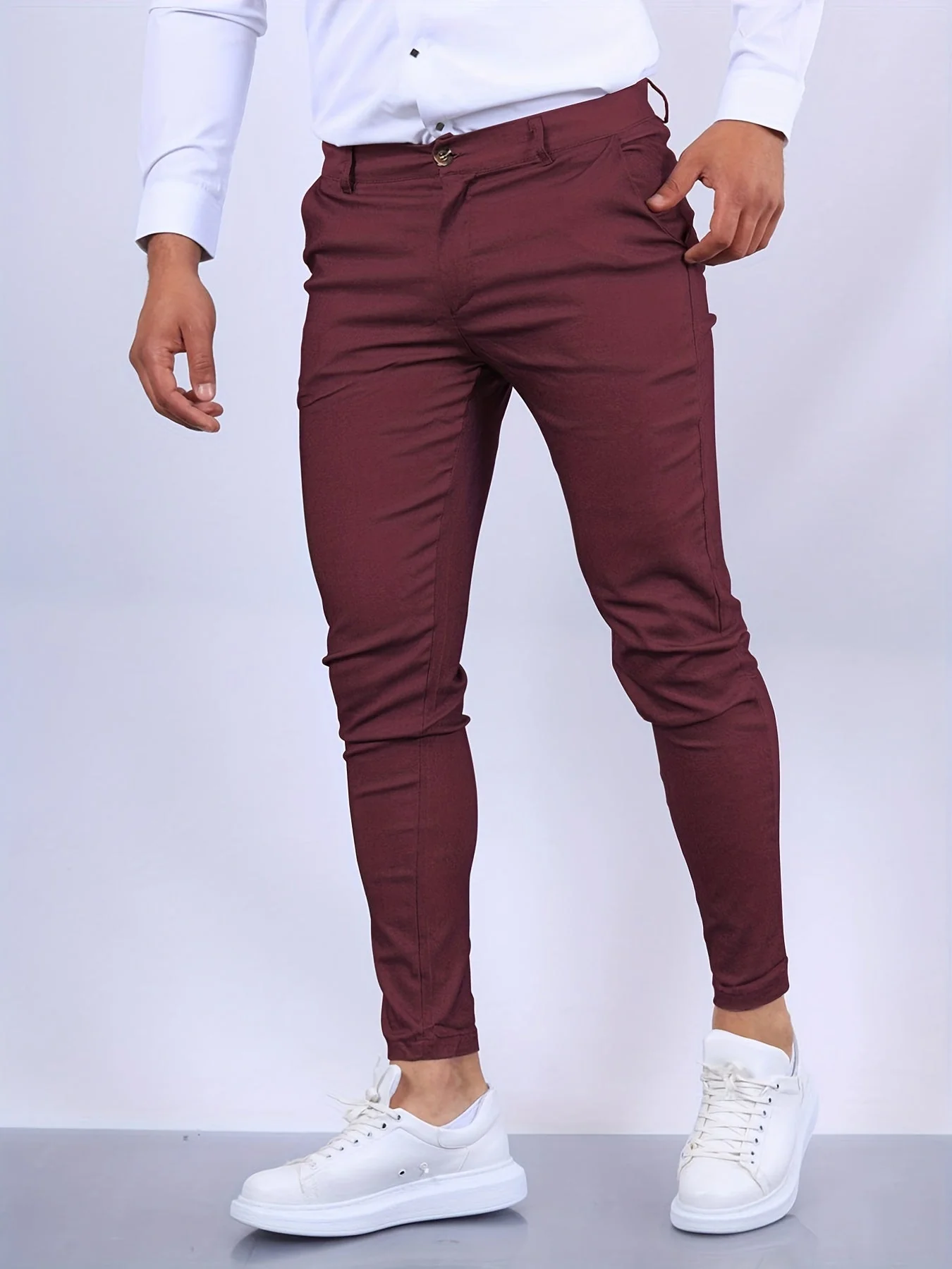 Heren  Slanke Chino Broek met Stretch - Afbeelding 8