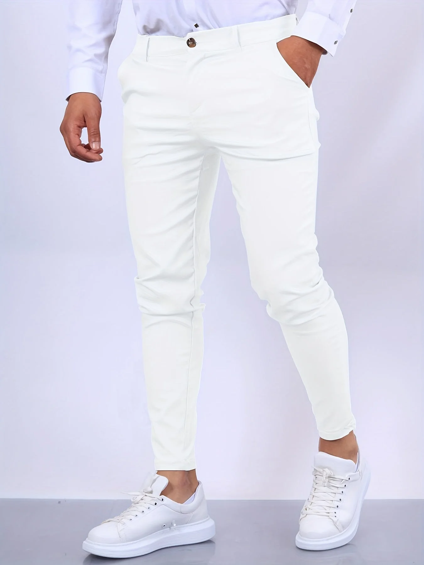 Heren  Slanke Chino Broek met Stretch - Afbeelding 9