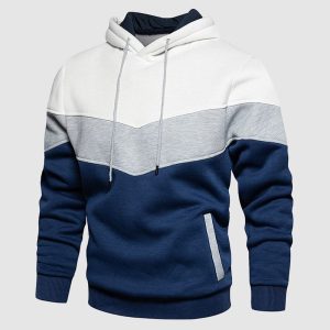Heren Hoodie met Capuchon en Kleurblokken